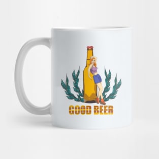 Sexy girl and Good Beer Mug